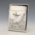1897 British antique sterling silver card case with Japonism decoration, 75g, Mappin & Webb